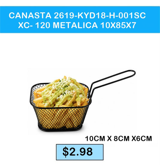 Canasta Metálica para Servir – 10 × 8 × 6 cm