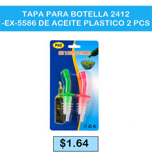 TAPA PARA BOTELLA 2412-EX-5586 DE ACEITE PLASTICO 2 PCS
