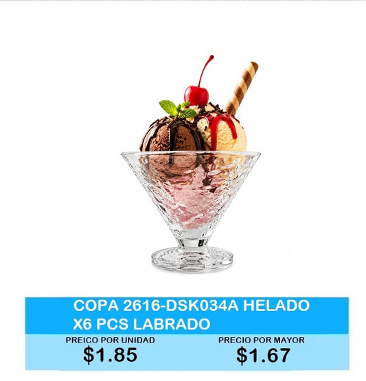 COPA 2616-DSK034A HELADO X6 PCS LABRADO