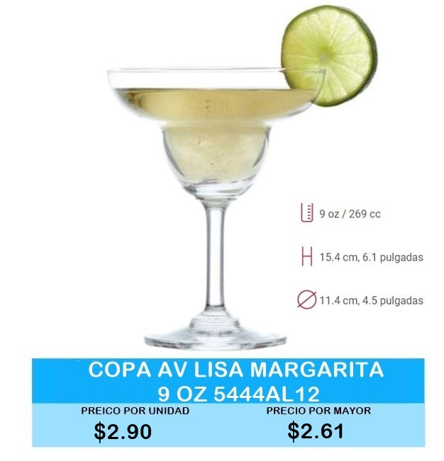 COPA AV LISA MARGARITA 9 OZ 5444AL12