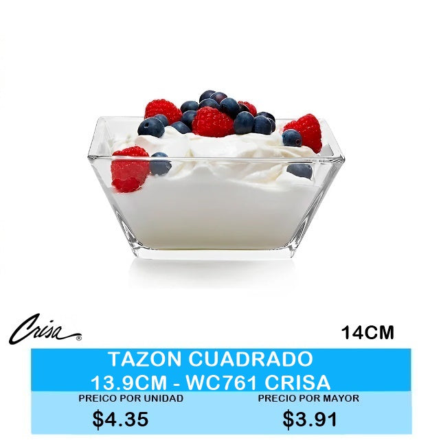 TAZON CUADRADO 13.9CM - WC761 CRISA