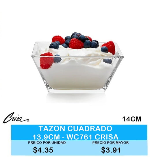 TAZON CUADRADO 13.9CM - WC761 CRISA