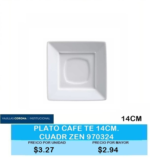 PLATO DE TE 16,5 CM CUADRADO ACTUALI 910324
