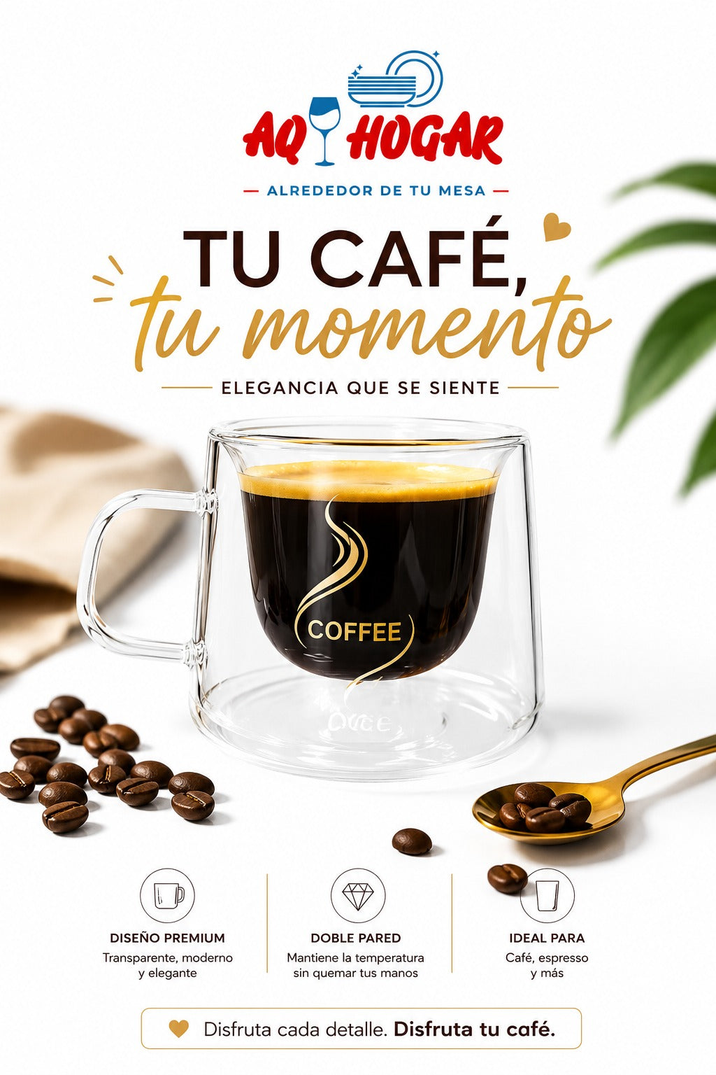 TAZA DOBLE FONDO CZ2026-39 COFFEE 250 ML