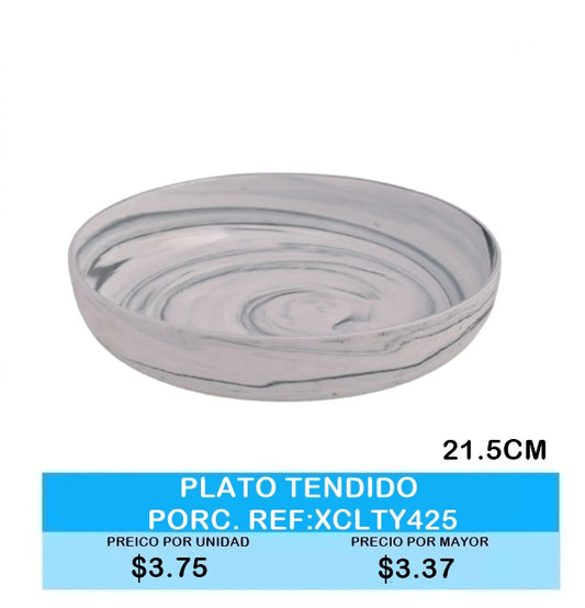 PLATO TENDIDO PORCELANA 21.5 CM