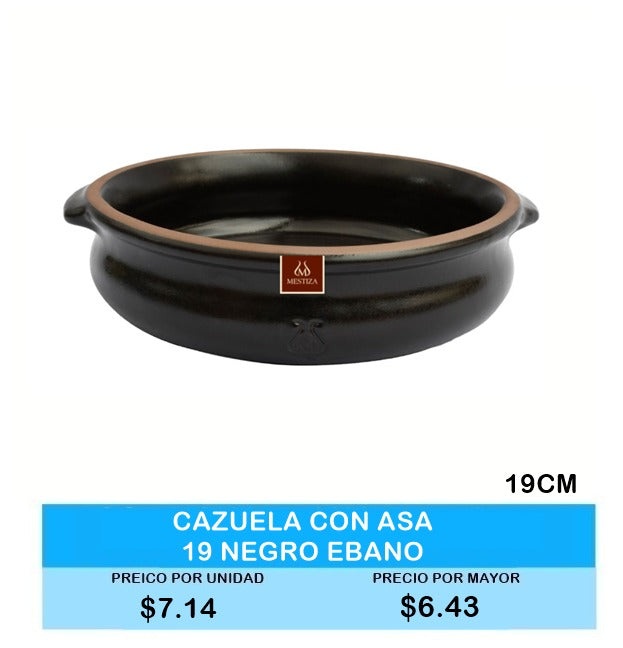 Cazuela con asa 19cm Negro Ebano