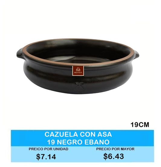 Cazuela con asa 19cm Negro Ebano