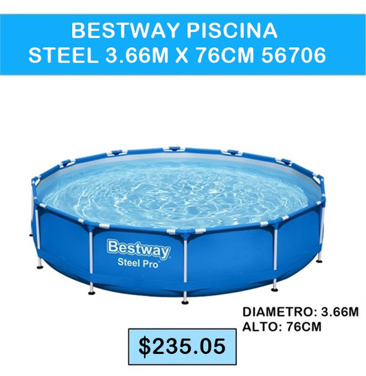 BESTWAY PISCINA STEEL 3.66M X 76CM 56706