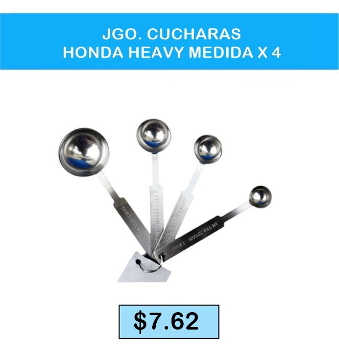 JUEGO CUCHARAS HONDA HEAVY MEDIDA X4