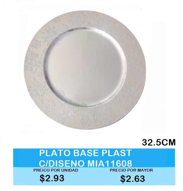 Plato Base Plast con Diseño